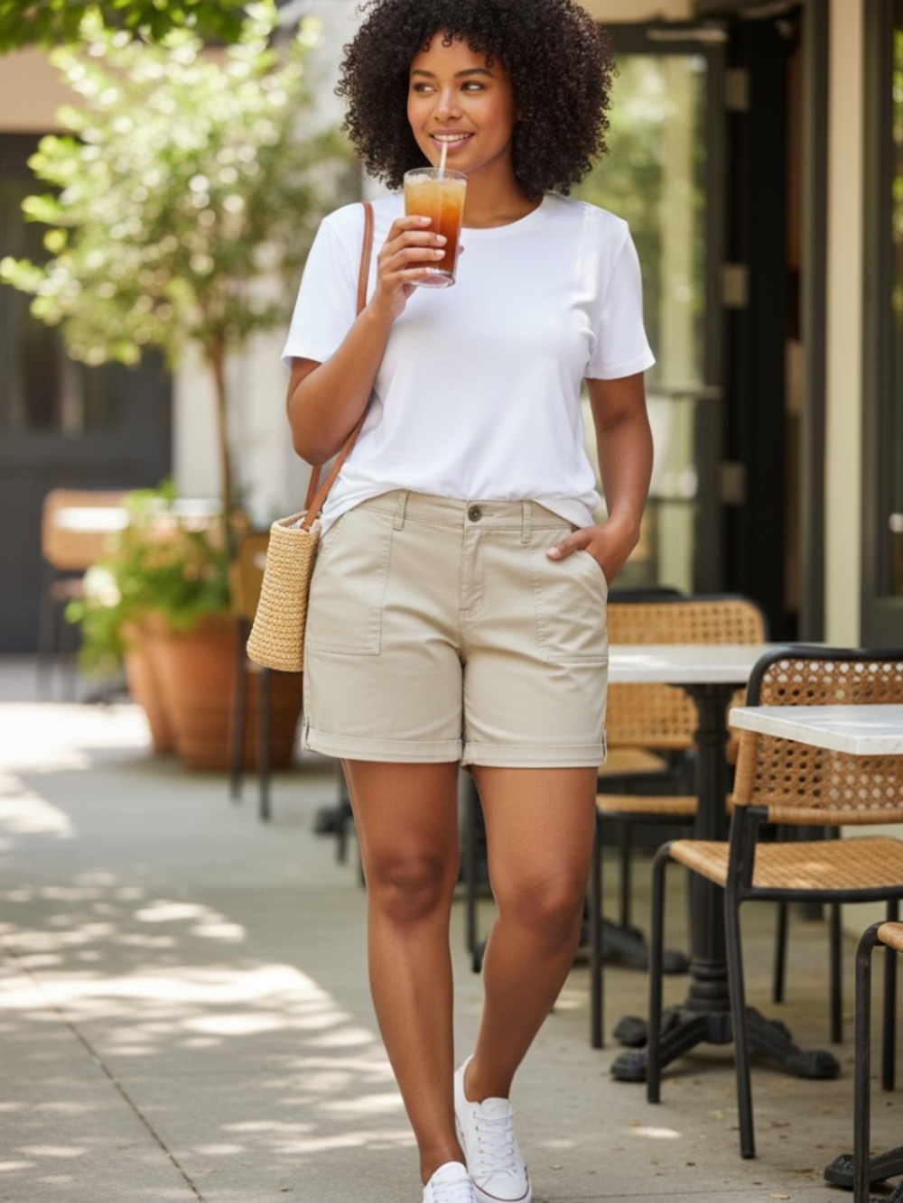 Lane Bryant Tan shorts-Size 24